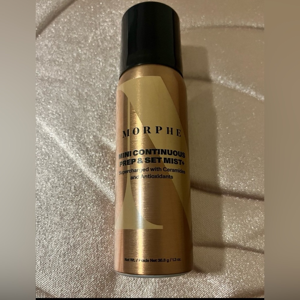 Morphe mini continuous prep&set mist+ supercharged with ceramides and antioxidan